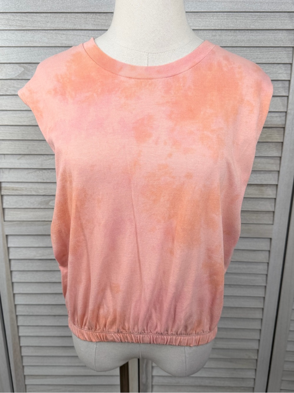CELEBRITY PINK Women's Pink Tie Dye Sleeveless Top Beachy Coastal Summer-XL